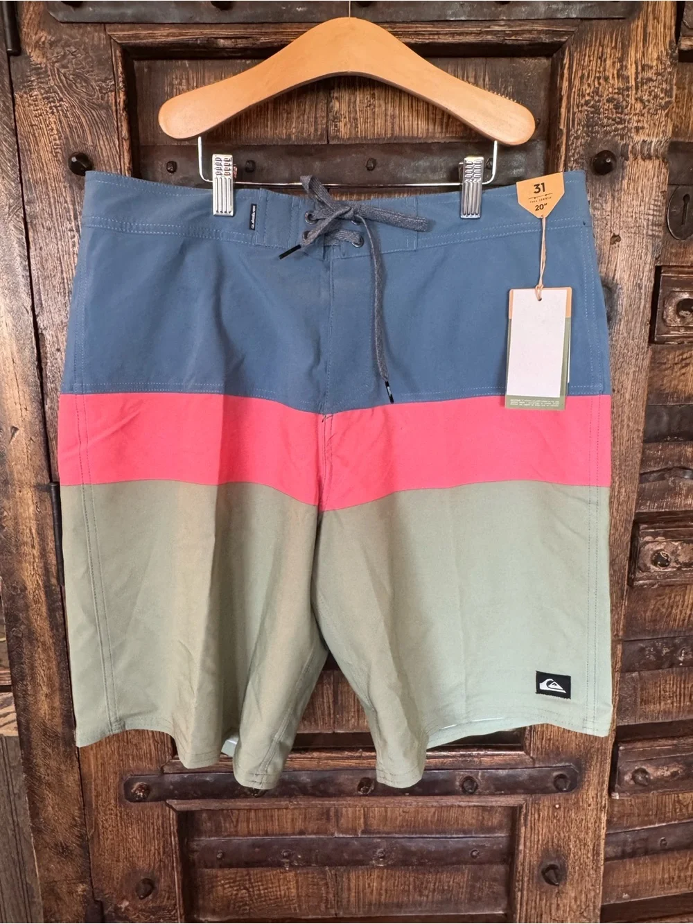Quiksilver Three-Tone Colorblock Swim Boardshorts